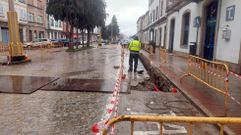 Obras para extender la conduccin elctrica a los puntos de carga