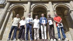 Las personas y entidades premiadas este a�o por Amigos de Pontevedra, este s�bado tras la presentaci�n en el Liceo Casino