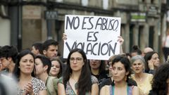 Manifestaci�n en Santiago contra le sentencia de La Manada en el a�o 2018
