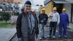 Profesor y alumnos del ciclo modular de Construcci�n, en el CIFP Someso, en A Coru�a. 