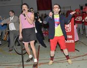 El edil del BNG de Cee Serxio Dom�nguez emul� de forma activa al televisivo Jorge Javier V�zquez en la comparsa de Lires. 