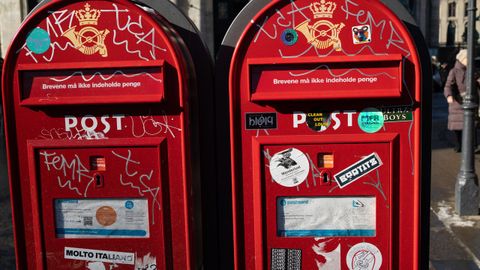 Una imagen de los caracter&iacute;sticos buzones daneses, que se han retirado de las calles