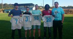 El club estradense present� ayer las incorporaciones de Mamadou, �lex, �ngel y Emilio.