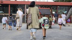 Imagen de archivo de la vuelta al cole en el CEIP Cruceiro de Canido, que este a�o ha recibido 37 solicitudes para cuarto de Infantil, con 40 plazas