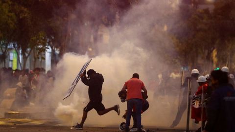 Disturbios en Lima.