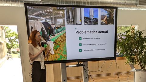 Aina Mena, durante una presentacion de�Opgan Tech