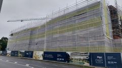 Un edificio en obras en Sanxenxo, en la ubicaci�n de la antigua discoteca de Zoo