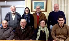 Integrantes de la directiva de la comunidad de montes, en el local social de la parroquia de Loiba.