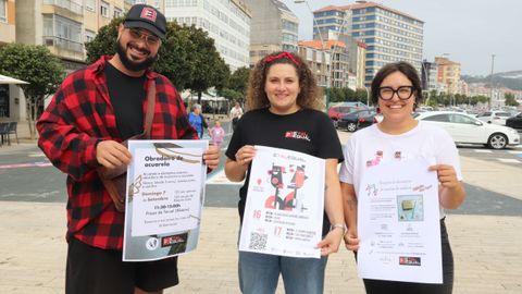 Sampedro, Alberte y Pego, en la presentaci�n del festival.