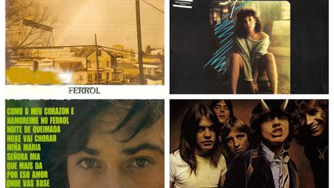 Portadas de discos que recuerdan a Ferrol