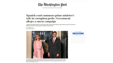 La p�gina web de The Washington Post