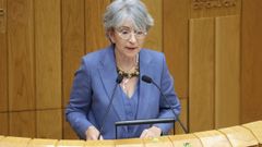 Silvia Longueira, durante una intervenci�n en el Parlamento gallego.