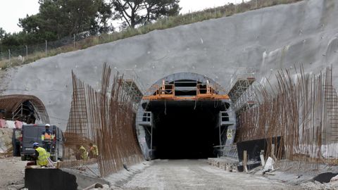 Obras de los tneles del tren al puerto exterior