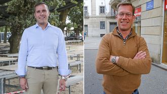 A la izquierda, Sito Gómez, alcalde de Moraña y, a la derecha, David Carrera, regidor de A Lama.