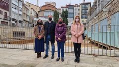 El portavoz Rafael Rodr�guez Villarino, con la concejala Rosa Mart�nez y las diputadas auton�micas Carmen Rodr�guez Dacosta y Marina Ortega