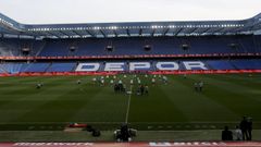 Entrenamiento de la selecci�n en Riazor, en una imagen de archivo