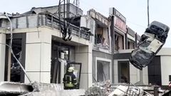 El edificio de la panader�a destruida en Lugansk.
