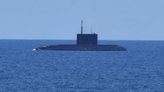 Imagen de superficie del submarino ruso Krasnodar. 