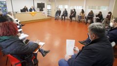 Las reuniones de la mesa de trabajo se reanudaron ayer, en la cofradía de Barallobre