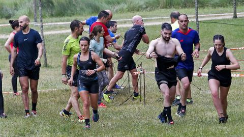 Pruebas de la Gladiator Race en la isla de las esculturas de Pontevedra