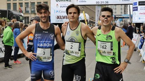 David de la Fuente, ganador de la San Marti�o, con el resto de los integrantes del podio.