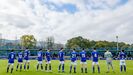 El juvenil A del Oviedo, antes del partido ante el Celta