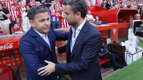 Derbi asturiano entre el Real Sporting de Gijon y el Real Oviedo en El Molin�n