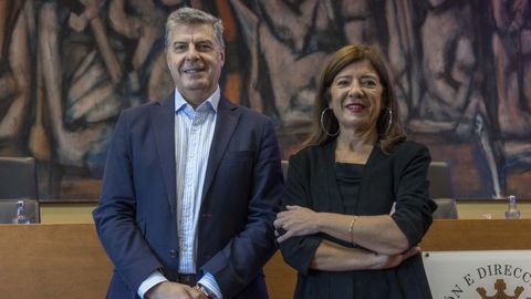 Miguel . Vzquez Tan y Mara Bastida son los codirectores de la ctedra de ciberseguridad, Cecocib