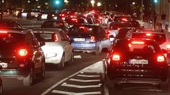 Atasco en la salida del t�nel de la Marina 