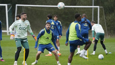Entrenamiento del Oviedo este s�bado en la capital de Asturias de cara al partido de LaLiga que jugar� contra el Osasuna ma�ana