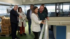 La conselleira do Mar, Marta Villlaverde, ayer en la lonja de Portocubelo.
