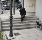 En R�a Quiroga, peculiar y peligroso dise�o de los escalones m�s altos. 