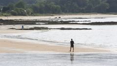 Vista de la playa de Ares el s�bado.