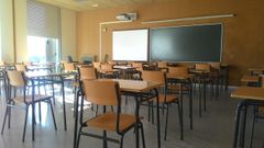 Aula vac�a en un instituto de secundaria.