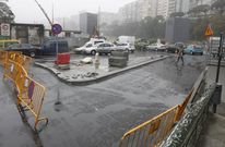 El futuro acceso a la estaci�n empieza a vislumbrarse tras el reciente asfaltado.