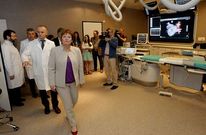 Sala de electrofisiolog�a, inaugurada el a�o pasado en el Hospital Cl�nico.