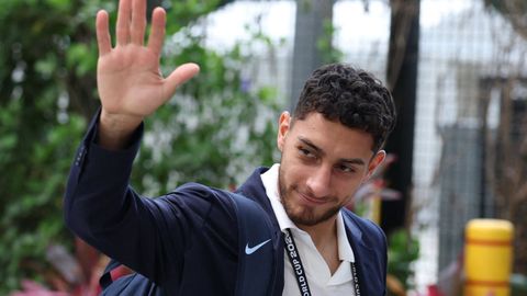 El nuevo futbolista del Celta Sebasti�n C�ceres, durante el pasado Mundial.