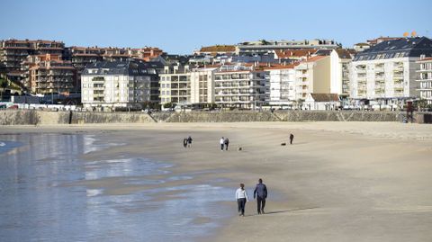 La playa de Silgar, en Sanxenxo, este fin de semana