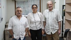 Jos� Blas L�pez (socio), Inmaculada Rodr�guez Borrajo (directora pedag�gica) y Manuel Ojea (presidente), en la presentaci�n de la asociaci�n Instituto Familia, promovido por el Instituto Social de Investigaciones Cient�ficas en TEA