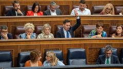 Las vicepresidentas Montero y Daz, en el Congreso de los Diputados.