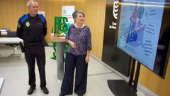 Jos Manuel Gonzlez y Eva Vilaverde, este viernes en el Concello, donde presentaron la nueva campaa de VMP