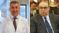 A la izquierda, Lu�s Verde, hasta ahora gerente del CHUS. A la derecha, Francisco Vilanova, hasta ahora gerente del CHUAC.