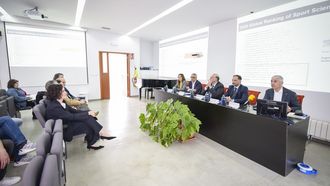 Presentaci&oacute;n de Cidega, Centro de Investigaciones en Ciencias do Deporte, ayer en el campus de Pontevedra