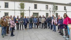 Integrantes de la Plataforma Muro acompaaron a los polticos socialistas en su comparecencia