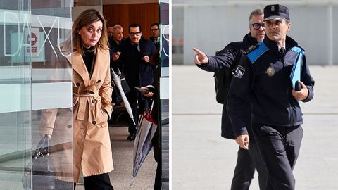La edila Patricia Rodr�guez Clavi�o saliendo de los juzgados tras declarar por el accidente mortal del saltamontes en las fiestas de Matam�