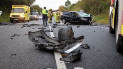 Accidente v�a r�pida Saln�s. Corvill�n