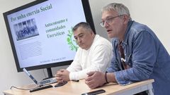 O consultor enerx�tico Xos� Manuel Golpe e o alcalde de San Sadurni�o (dereita), en maio