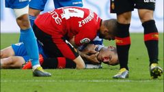 La brusca entrada sobre �lex Berganti�os que lo retir� del campo