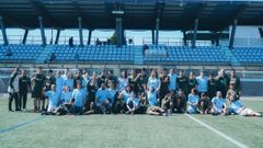 Futbolistas del Celta Integra, en A Madroa.