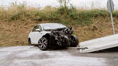 Estado en el que qued el coche de la conductora fallecida